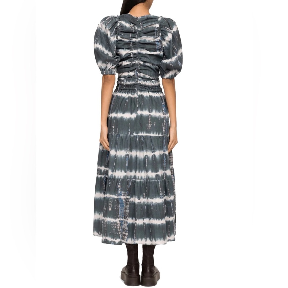 NWT Sea New York Nadia Tie Dye Puff Sleeve V Neck Dress XS - Picture 3 of 5